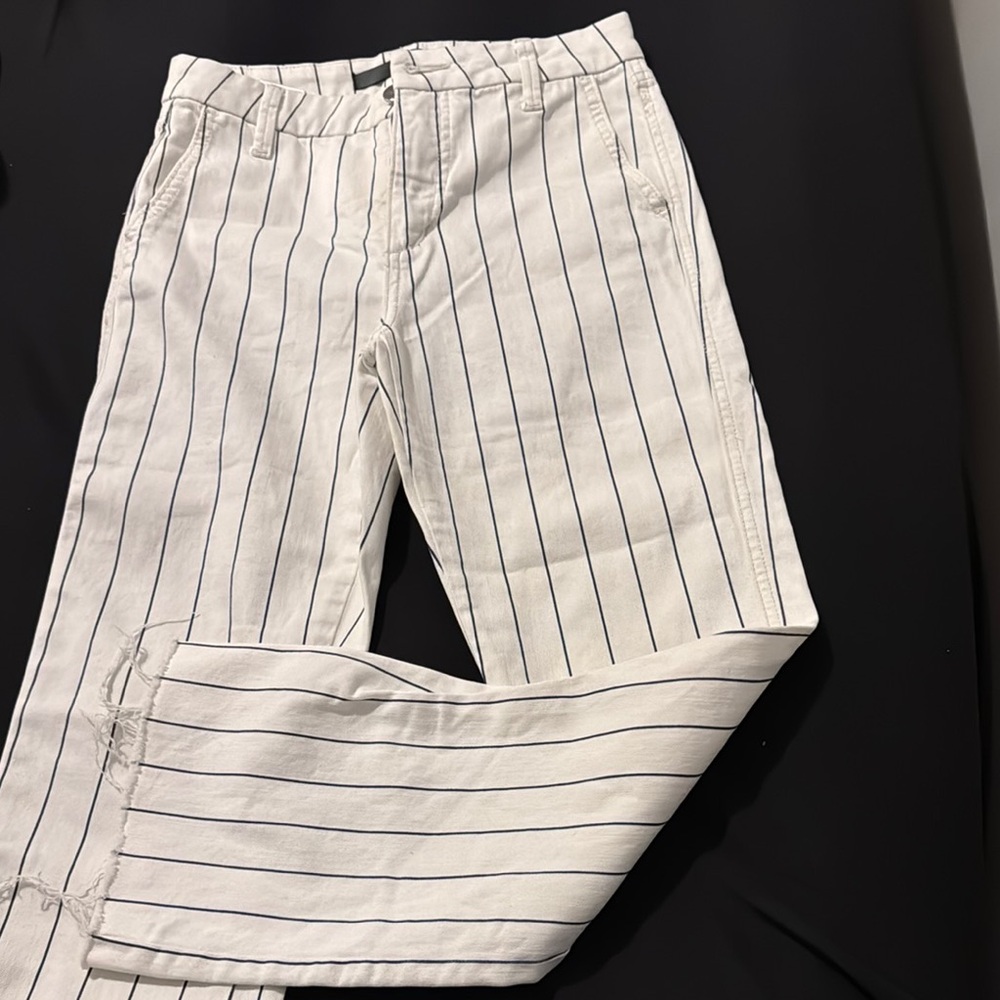 Striped White Pants